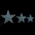 Estrelas de Natal com Luzes LED 3 pcs Ext./int. Arame Prateado