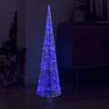 Pirâmide de Iluminação Decorativa com Leds Acrílico 120 cm Azul