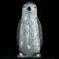 Figura Pinguim Acrílico C/ Luzes LED Interior e Exterior 30 cm