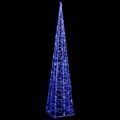 Cone de Iluminação Decorat. C/ Leds Azuis Acrílico 120 cm
