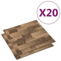 Ladrilhos de Carpete para Pisos 20 pcs 5 M² Castanho