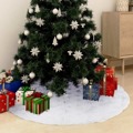 Saia de Árvore de Natal Luxuosa 90 cm pelo Sintético Branco