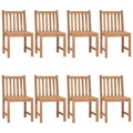 Cadeiras de Jardim 8 pcs C/ Almofadões Madeira de Teca Maciça