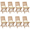 Cadeiras de Jardim Dobráveis 8 pcs C/ Almofadões Acácia Maciça