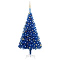 Árvore de Natal Artificial C/ Luzes LED e Bolas 180 cm Pvc Azul