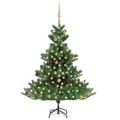Árvore Natal Artif. C/ Leds/bolas 150 cm Abeto Caucasiano Verde