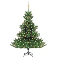 Árvore Natal Artif. C/ Leds/bolas 210 cm Abeto Caucasiano Verde