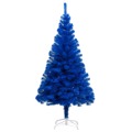 Árvore de Natal Artificial C/ Luzes LED e Bolas 180 cm Pvc Azul