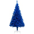 Árvore de Natal Artificial C/ Luzes LED e Bolas 240 cm Pvc Azul