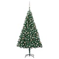 árvore de Natal Artificial C/ Luzes LED e Bolas 240 cm Verde