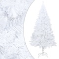 Árvore de Natal Artificial C/ Luzes Led/bolas 210 cm Pvc Branco
