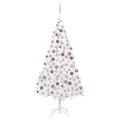 árvore Natal Artificial Pré-iluminada C/ Bolas Branco