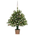 Árvore de Natal Artificial com Luzes LED e Bolas 90 cm Verde