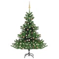 Árvore Natal Artif. Luzes Led/bolas 240cm Abeto Caucasiano Verde