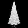 Árvore de Natal Artificial com Luzes LED e Bolas L 240cm Branco