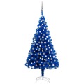 Árvore de Natal Artificial C/ Luzes LED e Bolas 120 cm Pvc Azul