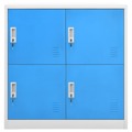 Cacifo 90x45x92,5 cm Aço Cinzento-claro e Azul