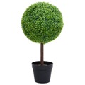 Planta Artificial Buxo em Forma de Esfera com Vaso 71 cm Verde