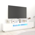 Móvel de Tv com Luzes LED 200x35x40 cm Branco