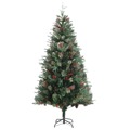 Árvore de Natal com Pinhas 225 cm Pvc e Pe Verde