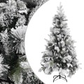 Árvore de Natal C/ Flocos de Neve e Pinhas 225 cm Pvc e Pe
