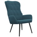 Cadeira de Descanso Veludo Azul