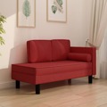 Sofá-cama de 2 Lugares Couro Artificial Vermelho Tinto