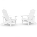 Cadeiras de Jardim Adirondack 2 pcs Pead Branco