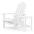 Cadeira de Jardim Adirondack com Mesa Pead Branco