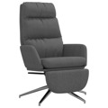 Cadeira de Descanso C/ Apoio de Pés Tecido Cinzento-escuro