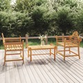 Cadeiras de Jardim 2 pcs 91x62x94 cm Madeira de Teca Maciça