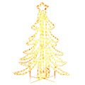 Árvore de Natal Dobrável C/ Leds 87x87x93 cm Branco Quente