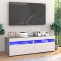 Móveis de Tv com Luzes LED 2 pcs 60x35x40 cm Sonoma Cinza