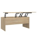 mesa de centro102x50,5x46,5cm Madeira Processada Carvalho Sonoma