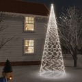 Árvore de Natal com Espigão 3000 Luzes LED 800 cm Branco Frio