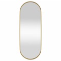 Espelho de Parede 15x40 cm Oval Dourado