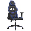 Cadeira Gaming de Massagens Couro Artificial Preto e Azul