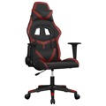 Cadeira Gaming Massagens Couro Artificial Preto/vermelho Tinto