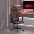Cadeira Gaming Massagens Couro Artificial Preto/vermelho Tinto
