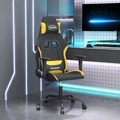 Cadeira de Gaming Tecido Preto e Amarelo