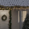 Luz de Natal Pingente de Gelo 100 Luzes LED 10m Acrílico Branco
