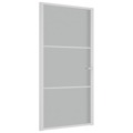 Porta de Interior 102,5x201,5 cm Vidro Fosco e Alumínio Branco