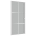 Porta de Interior 102,5x201,5 cm Vidro Fosco e Alumínio Branco
