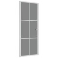 Porta de Interior 83x201,5 cm Vidro Esg e Alumínio Branco