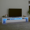 Móvel de Tv com Luzes LED 260x36,5x40 cm Branco
