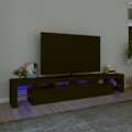 Móvel de Tv com Luzes LED 230x36,5x40 cm Preto