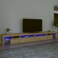 Móvel de Tv com Luzes LED 290x36,5x40 cm Carvalho Sonoma