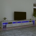 Móvel de Tv com Luzes LED 290x36,5x40 cm Cinzento Cimento