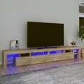 Móvel de Tv com Luzes LED 280x36,5x40 cm Carvalho Sonoma