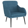 Cadeira com Apoio de Braços 63x76x80 cm Veludo Azul